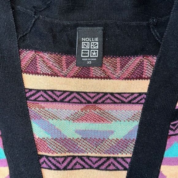 NOLLIE AZTEC PATTERN cardigan size xs - Picture 3 of 12